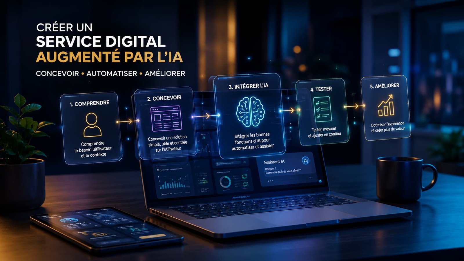 Conception d’un service digital assisté par intelligence artificielle