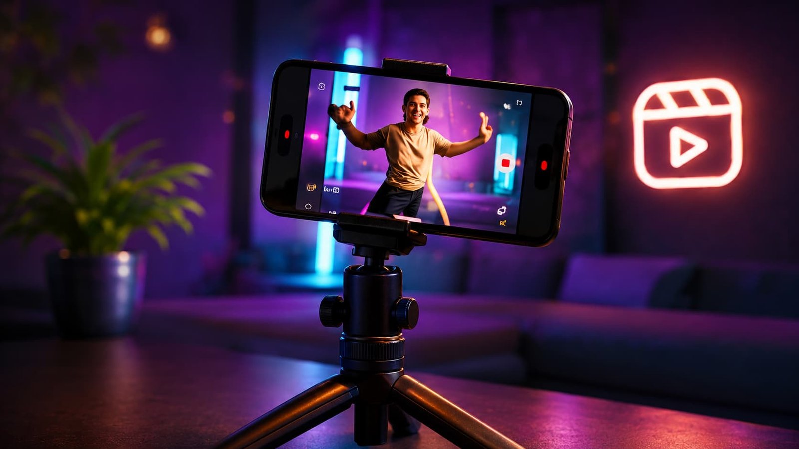 Illustration de la leçon sur la création de vidéos courtes avec un téléphone
